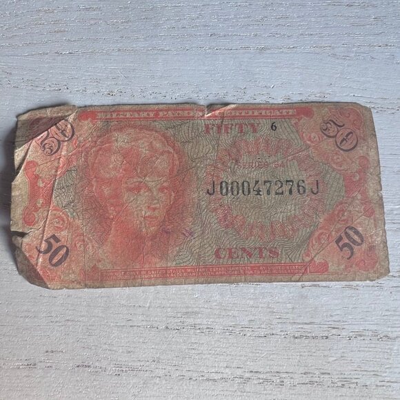 Vintage 1968 U.S. Military Payment Certificate Series 641 Note Foreign Countries - Picture 3 of 11